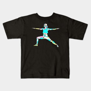 Yoga Warrior Pose Kids T-Shirt